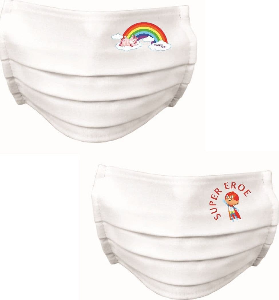 10 Pz Mascherine Bambini Sorriso Fantasie Miste M/F Idrorepellente- Junior Sorriso 7-10 Anni- Senza- Pezzi 1 in Maschere BricoGo - Marano di Napoli, commercioVirtuoso.it