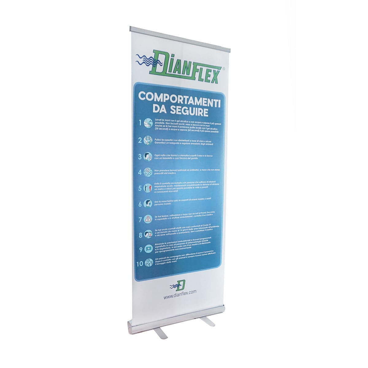 Roll-Up Info Covid-19- Cm 90X180- Senza- Pezzi 1 in Carta per acquarelli BricoGo - Marano di Napoli, commercioVirtuoso.it