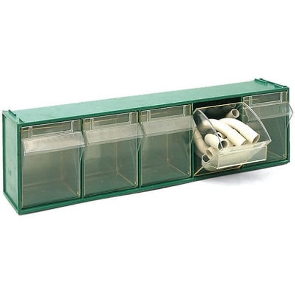 Cassettiera Sovrapponibile in PP Fox H 164 Verde Lxpxh 600 mm x 135 x 164