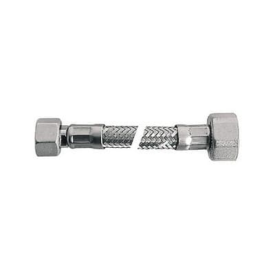 Flessibile Inox Mod. Lux Normale Cm. 10 Con Teflon E Guarnizione- Ff 1/2 X 1/2- Dh- Pezzi 1 in Flessibili doccia BricoGo - Marano di Napoli, commercioVirtuoso.it