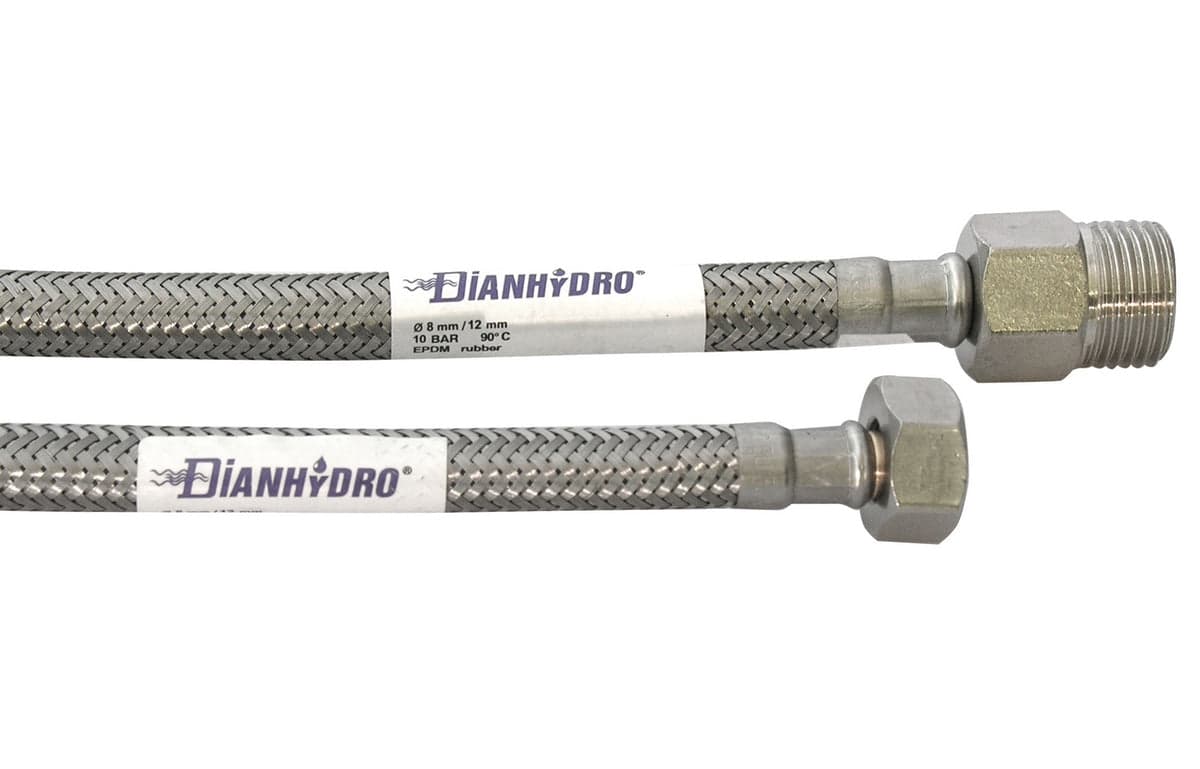 Flessibile Inox Modello Prolungato Cm. 60- Mf 3/8 X 1/2- Dh- Pezzi 1 in Aeratori BricoGo - Marano di Napoli, commercioVirtuoso.it