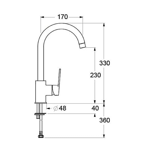 Miscelatore Monocomando Lavello Canna Tonda Serie Smeraldo- Cromo- Nymo- Pezzi 1 in Rubinetti per lavelli da cucina BricoGo - Marano di Napoli, commercioVirtuoso.it