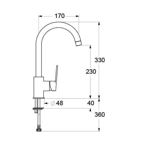 Miscelatore Monocomando Lavello Canna Tonda Serie Smeraldo- Cromo- Nymo- Pezzi 1 in Rubinetti per lavelli da cucina BricoGo - Marano di Napoli, commercioVirtuoso.it