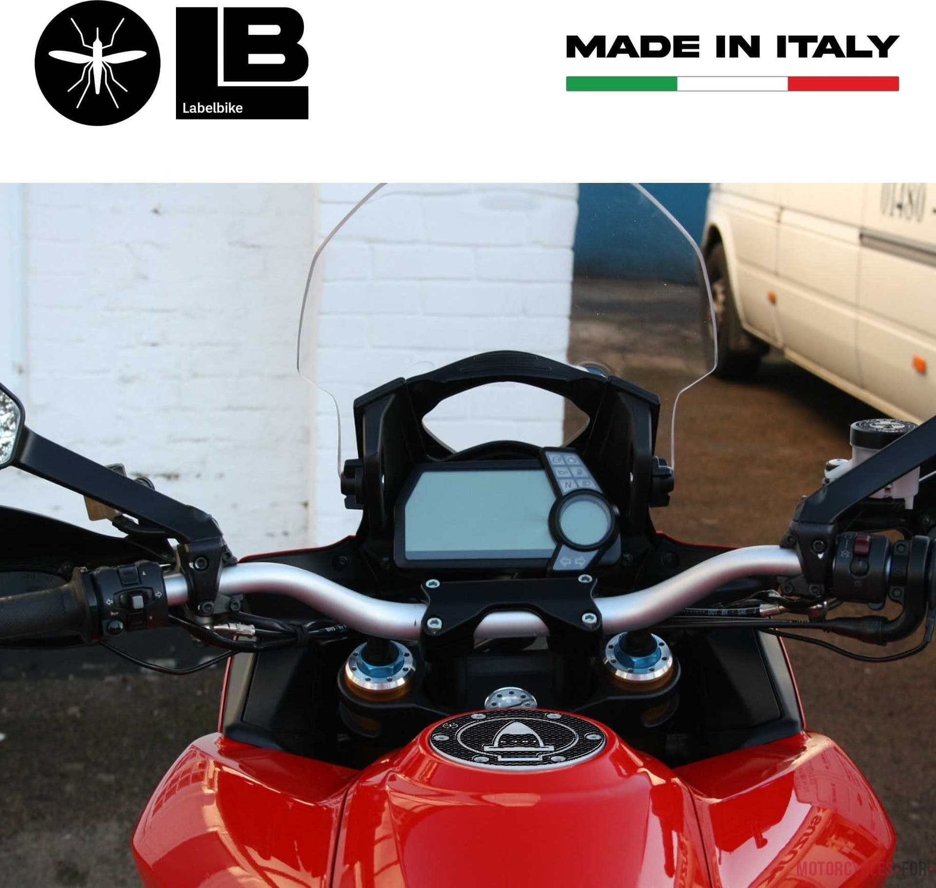 Tappo Serbatoio ADESIVI 3D PROTEZIONE per MOTO DUCATI MULTISTRADA 1200 Carbon in Paraserbatoio LabelBike - Bibbiano, commercioVirtuoso.it