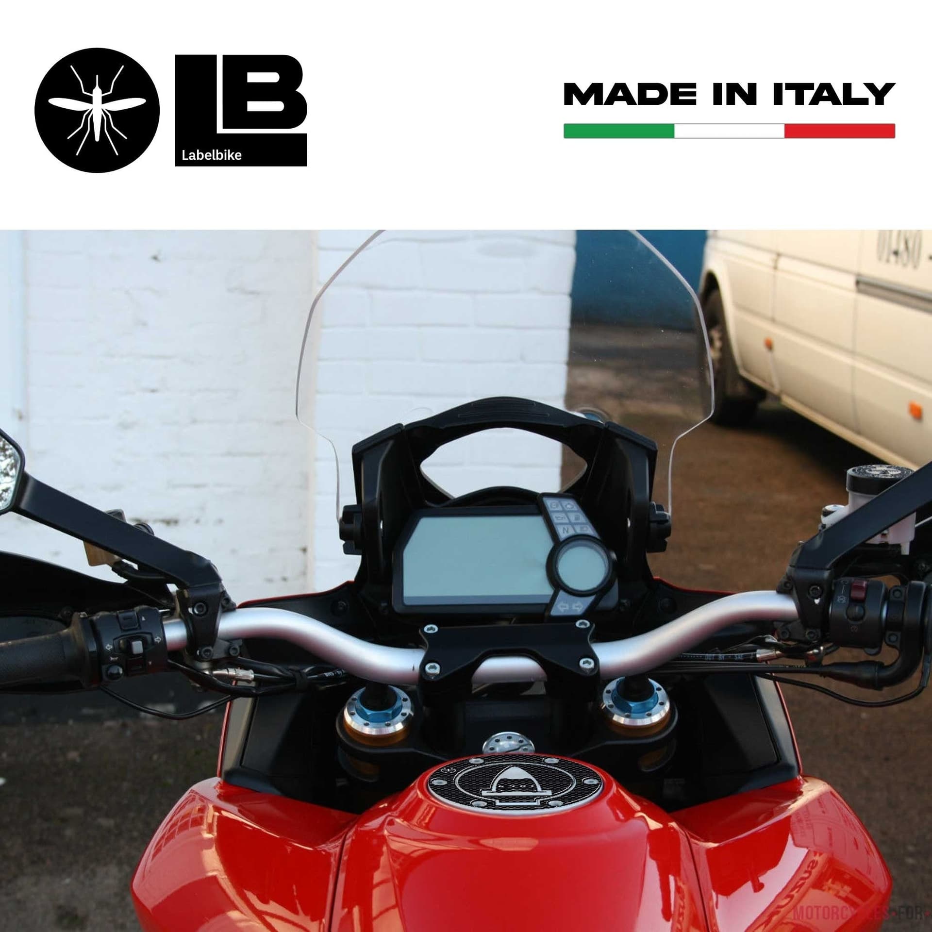 Tappo Serbatoio ADESIVI 3D PROTEZIONE per MOTO DUCATI MULTISTRADA 1200 Carbon in Paraserbatoio LabelBike - Bibbiano, commercioVirtuoso.it