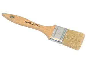 Pennellessa Manico in Legno Setola Bionda Mm 50 12 Pezzi