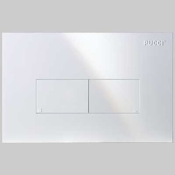 Placca di Comando Eco Linea Doppio Tasto INOX Pucci