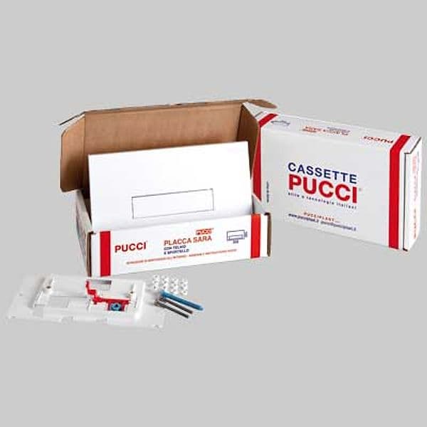 Kit Sara Mono Tasto Telaio + Placca CM.33 SP.1,2 Cromata Pucci