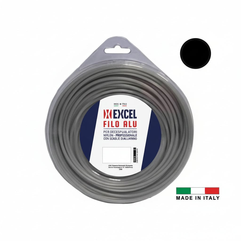 FILO PER DECESPUGLIATORE IN NYLON TONDO ALU  ø mm.3 in matassa da mt.55    EXCEL