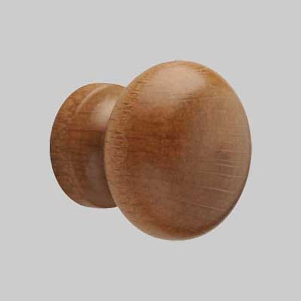 Pomolo Legno Verniciato 101 Ø 30 Noce Chiaro