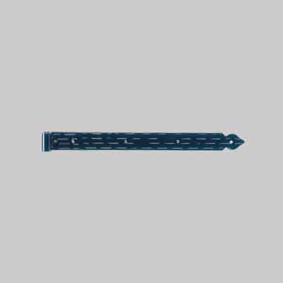 BANDELLA A FILO CON LAMA DIRITTA 40 cm - Mod. Rigata, finitura Nero Goffrato