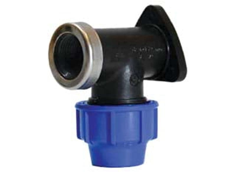 Raccordo a Compressione Gomito Terminale a Muro 90 ° PN16 Ø Cod 437738