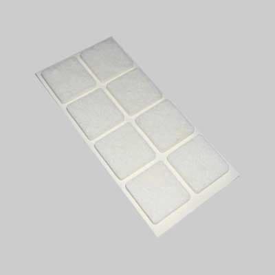 FELTRINI QUADRATI 30x30 mm - Bianco - Blister 6 pezzi