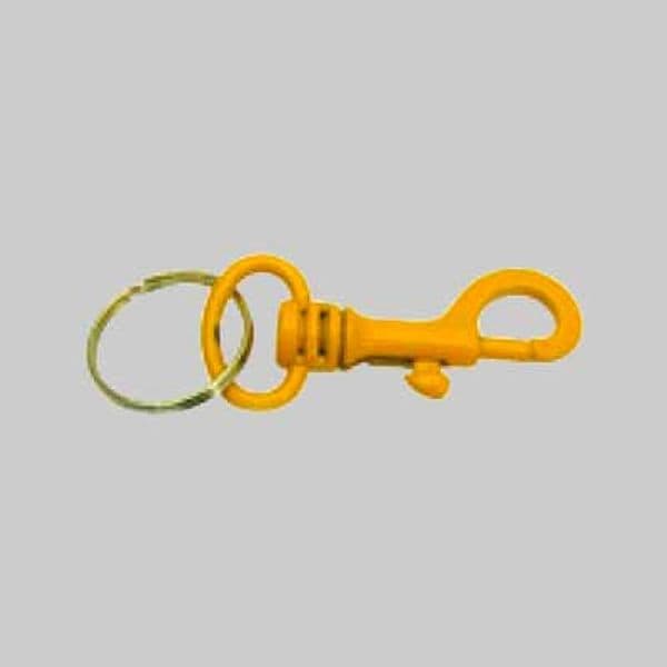 Moschettone Portachiavi con Anello 60 mm 50 Pezzi