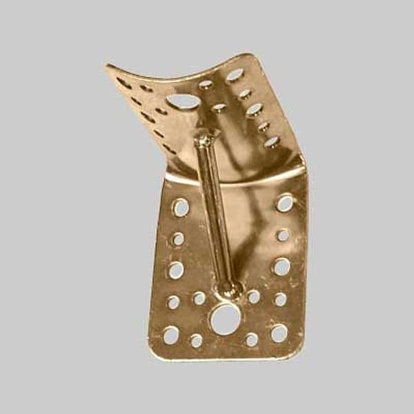 Piastra ad Angolo Piana con Rinforzo Ø 80 x 100 65 x 85 mm Spessore 2 mm