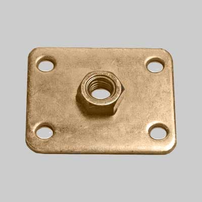 PIASTRA CON DADO SALDATO   M10 - 50x60x3 mm