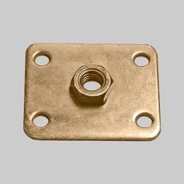 Piastra con Dado Saldato M12 50 x 60 x 3 mm