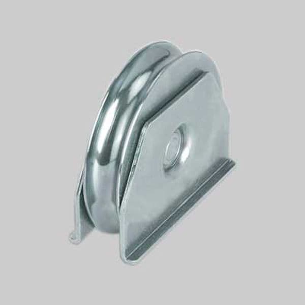 Ruota con Supporto Laterale per Cancelli Gola Tonda 100 mm