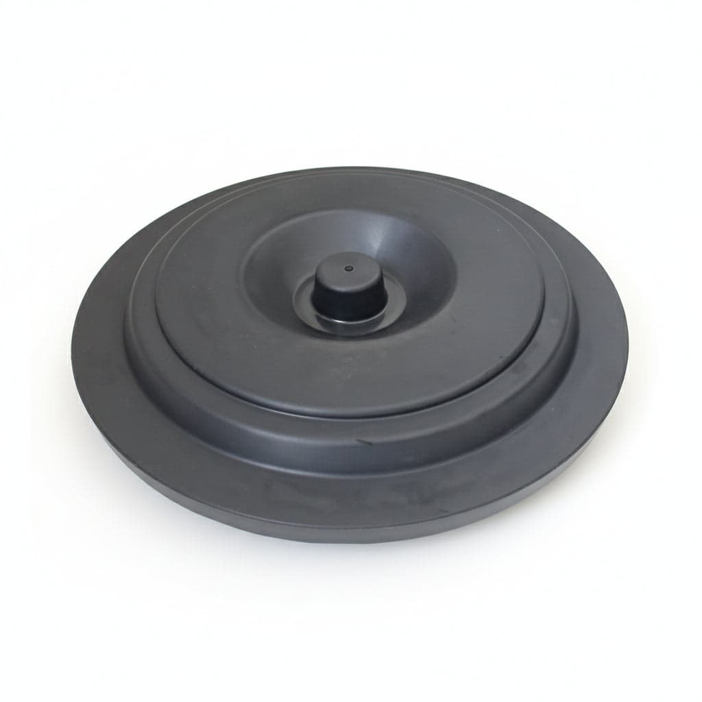 Coperchi per Bidoni con Pomolo Centrale Neri 50 l 75 Ics
