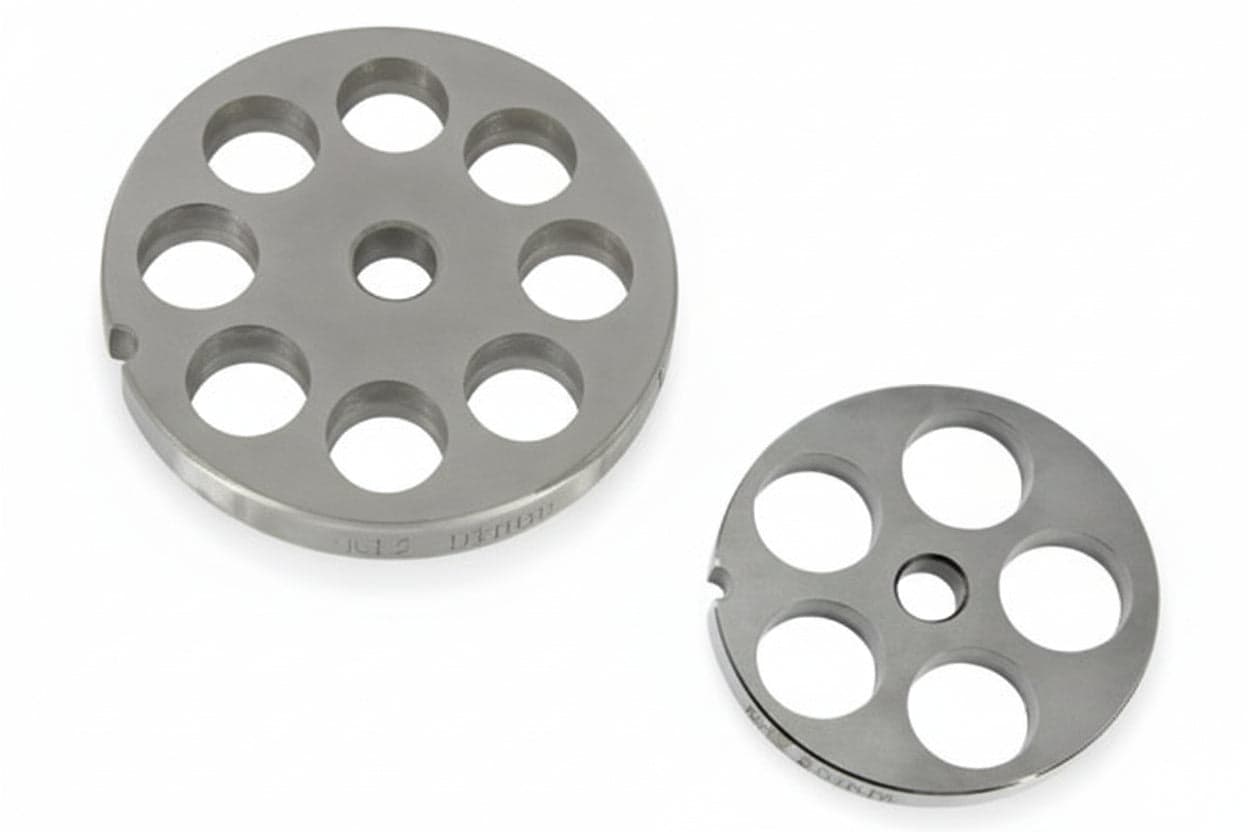 Piastre In Acciaio Inox Per Tritacarne Elettrici- - N°10/12 Foro Mm.20 - 1 Blister Reber