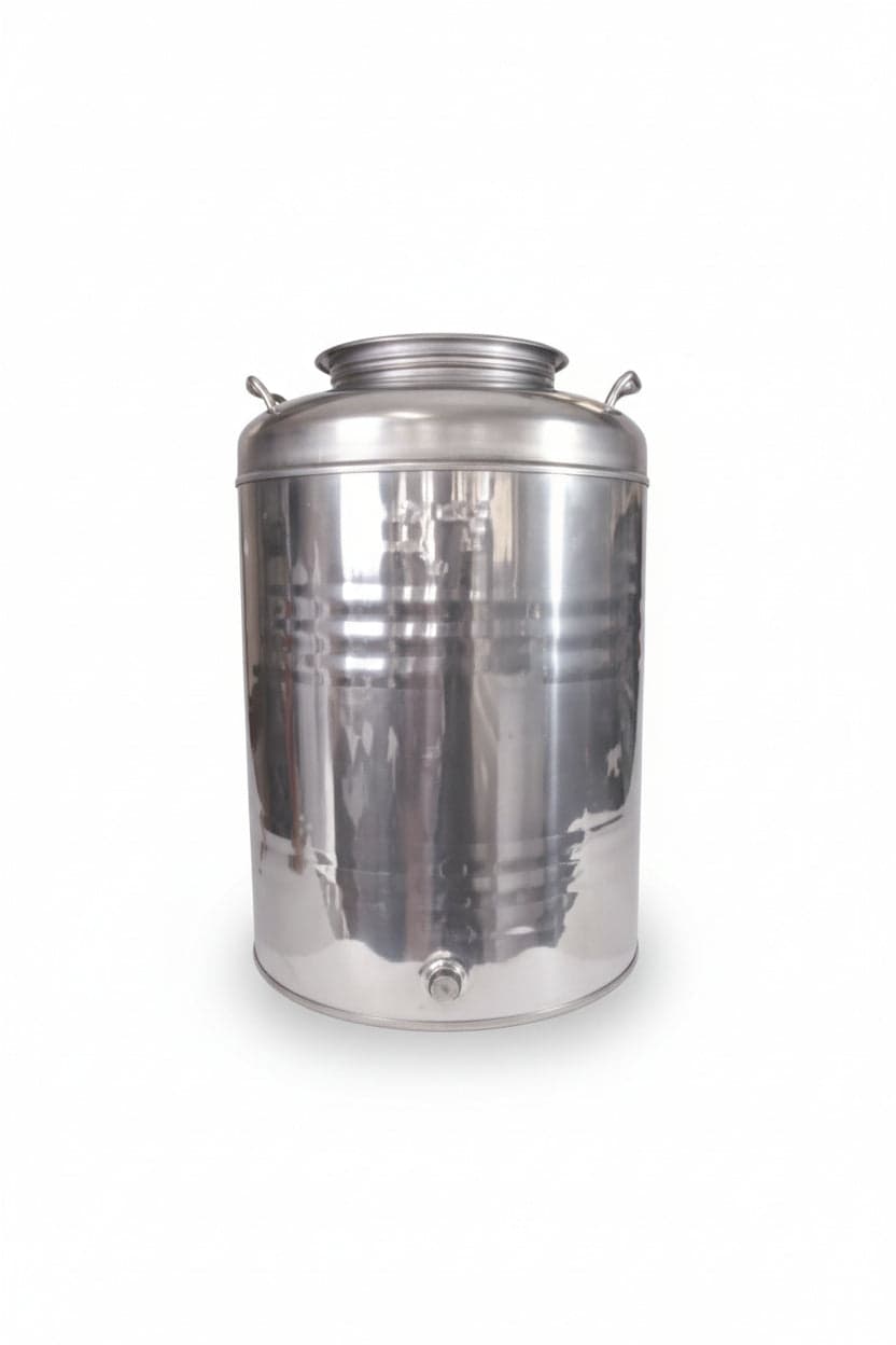 Fusto Inox per Olio Graffato 50 l Ø 375 mm MMX580H. Maffei