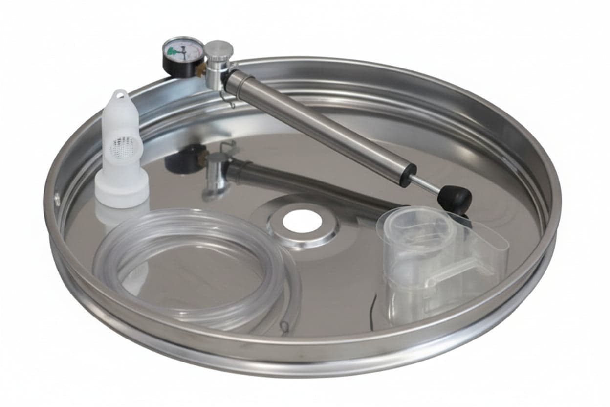 Galleggiante ad Aria Inox Completo Ø 540 mm per Contenitore Inox da 200 l