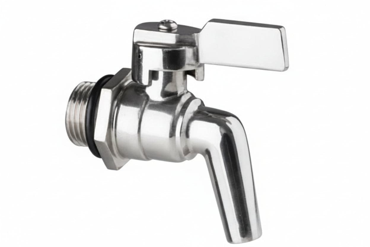 Rubinetto a Leva Acciaio Inox per Fusti e Serbatoi m ½