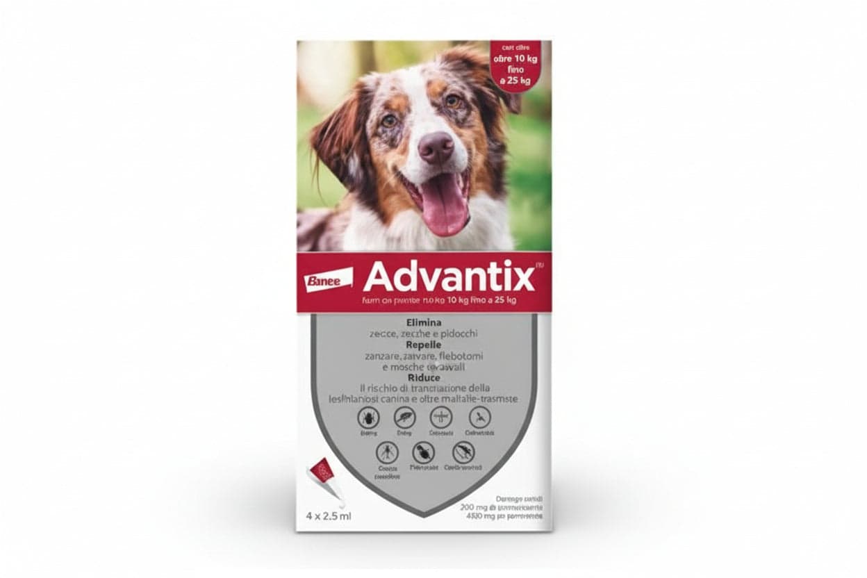 Antiparassitario Advantix per Cani da 10 kg a 25 kg in Conf. da 6 Pipette