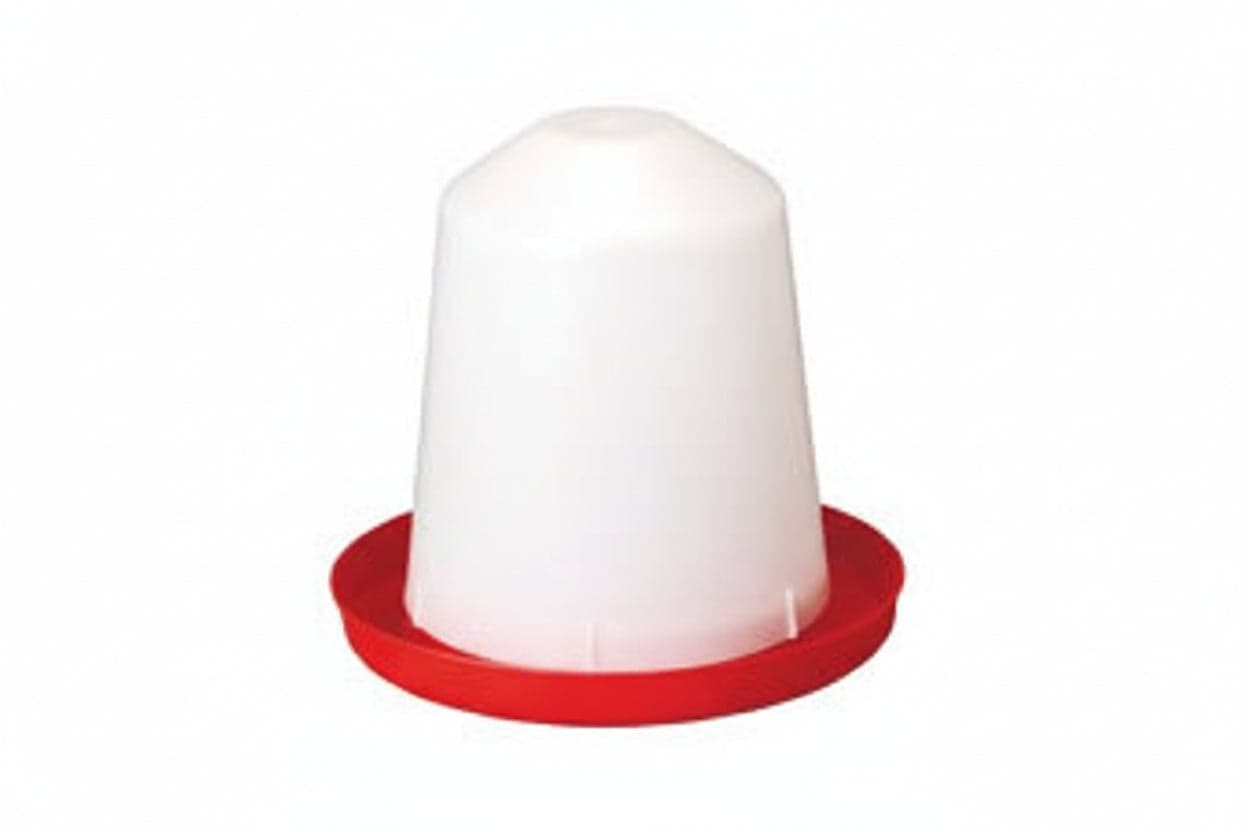 Abbeveratoio A Sifone In Plastica Per Pulcini- - Lt.1.5 Ø Cm.20X16H. - 12 Pezzi