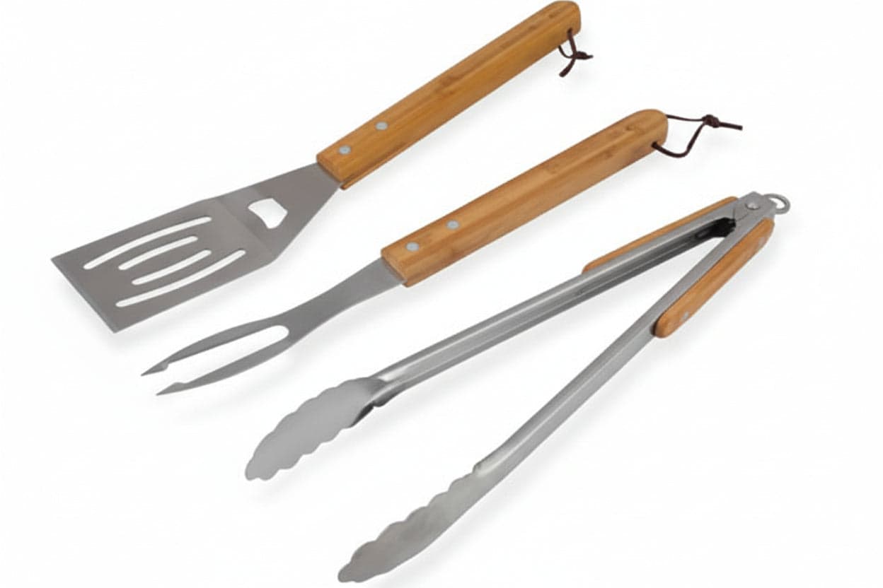 Set Utensili per Barbecue PZ.3 con Manici in Legno Set PZ.3 Campingaz