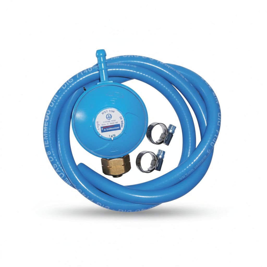 KIT REGOLATORE CON TUBO E FASCETTE PER BARBECUE A GAS    CAMPINGAZ
