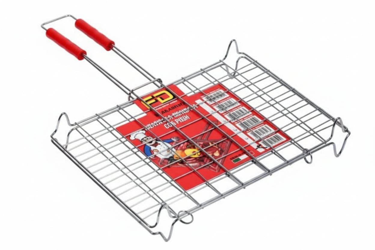 GRIGLIA A RETE DOPPIA CON PIEDI  cm.40x45