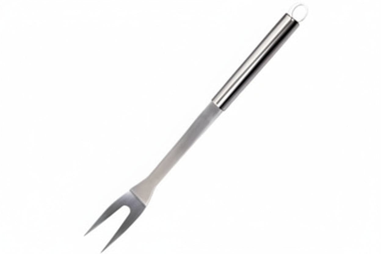 Forchettone in Acciaio Inox per Barbecue con Manico Alluminio 2 Pezzi