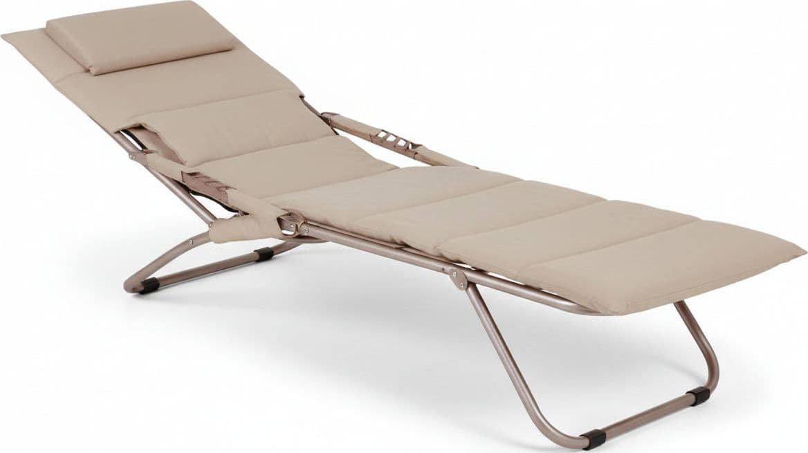 Poltrona Acciaio Pieghevole Ecru 50 CMX94X63H. Vette
