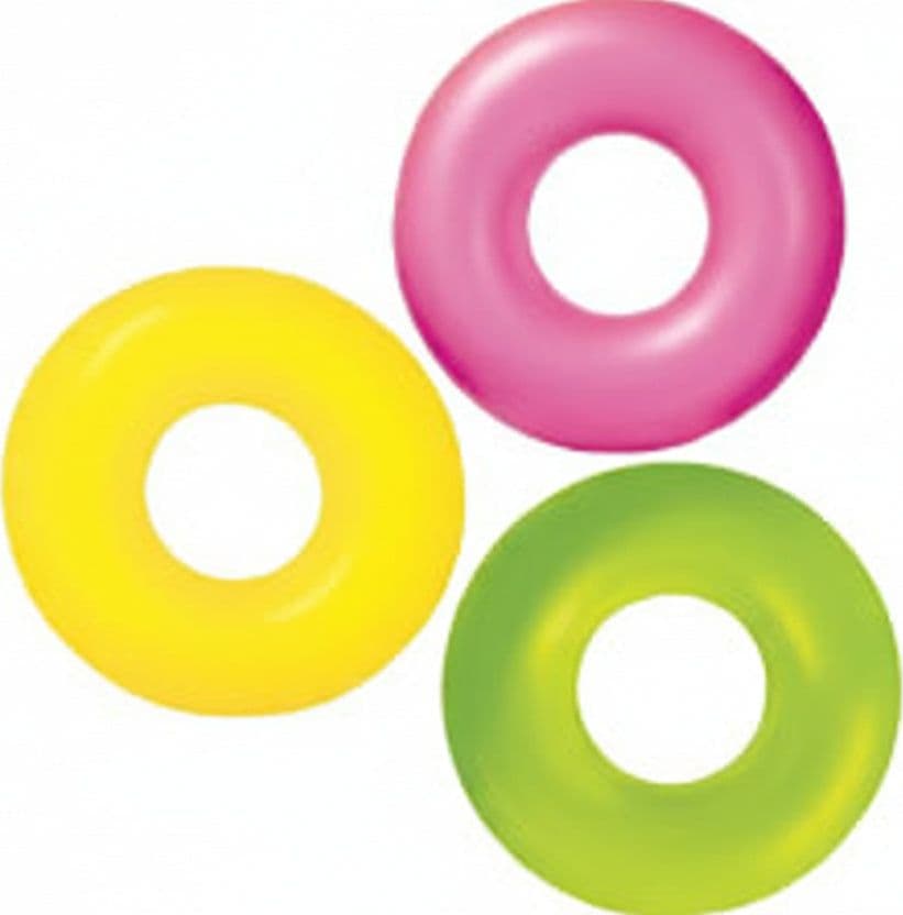 Salvagente Gonfiabile Neon +9 Anni Ø 91 mm cm Peso 0,35 kg (59262) Intex