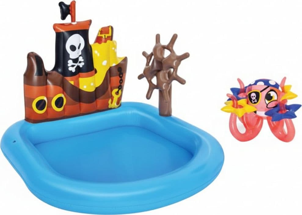Piscina con Giochi Gonfiabile Nave Pirati +2 Anni 140 CMX130X104H