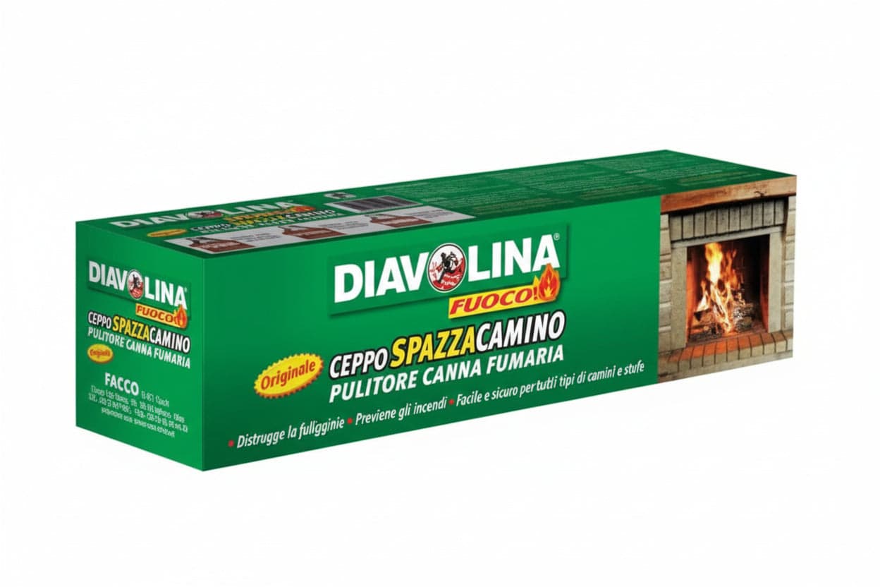 Diavolina Ceppo Spazzacamino 1,10 kg Diavolina 6 Pezzi