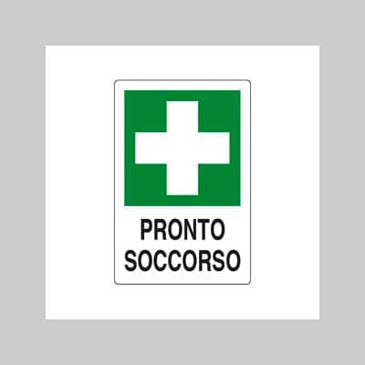 CARTELLO 'PRONTO SOCCORSO  20x30 cm - 10 pezzi