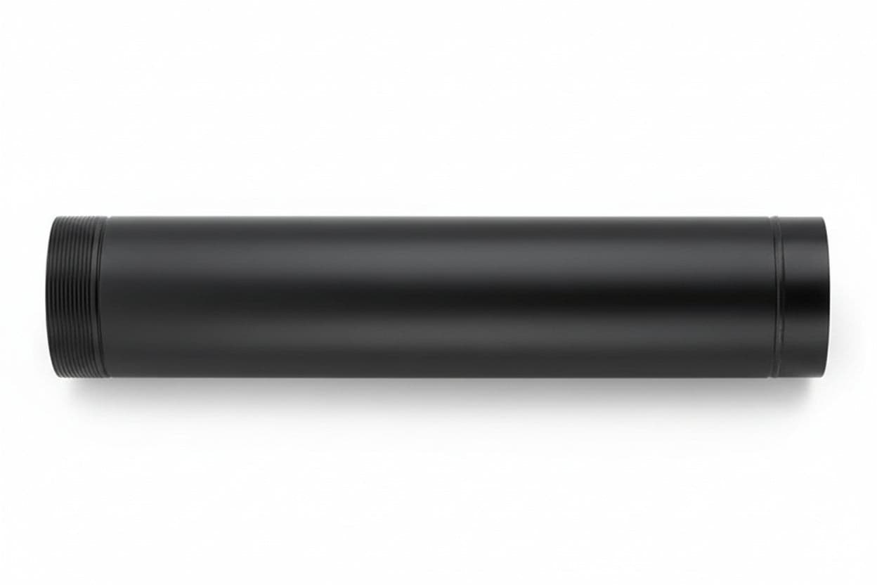 Tubo Porcellanato per Stufe a Legna Nero Opaco Ala Smalto Cod 363150