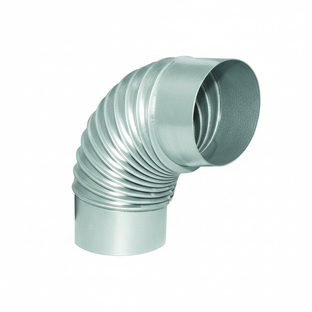 Gomito 90 ° Porcellanato per Stufe a Legna Bianco Ala Smalto Cod 362528