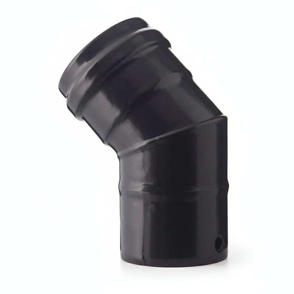Gomito a 45 ° per Stufe a Pellet Nero Opaco Pesante 12 mm Ee ¸ 10 cm Save