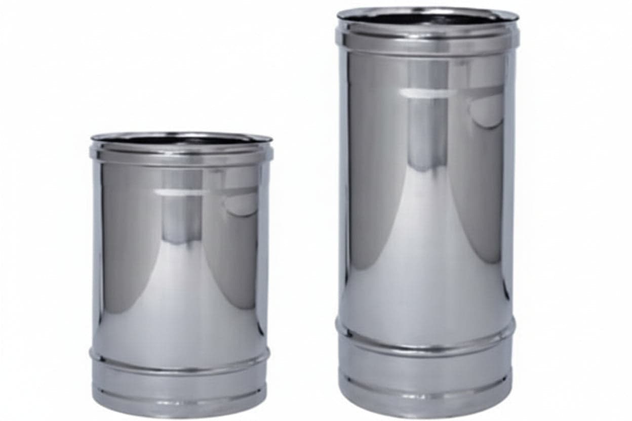 TUBO ACCIAIO INOX AISI 304 MONOPARETE SPESSORE MM.0,5  ø mm.100  cm.50