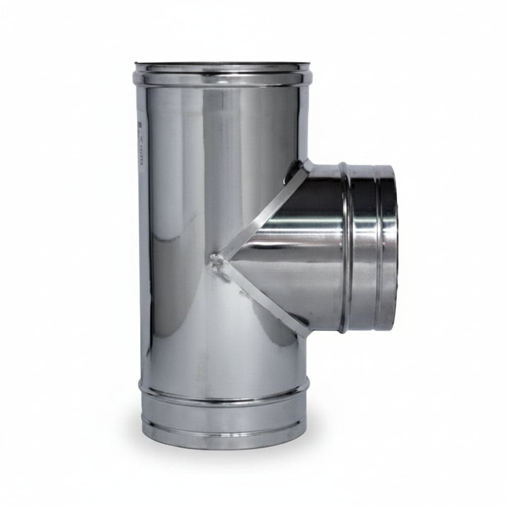 Raccordo a T 90 ° in Acciaio Inox AISI 304 Monoparete Spessore Cod 364645