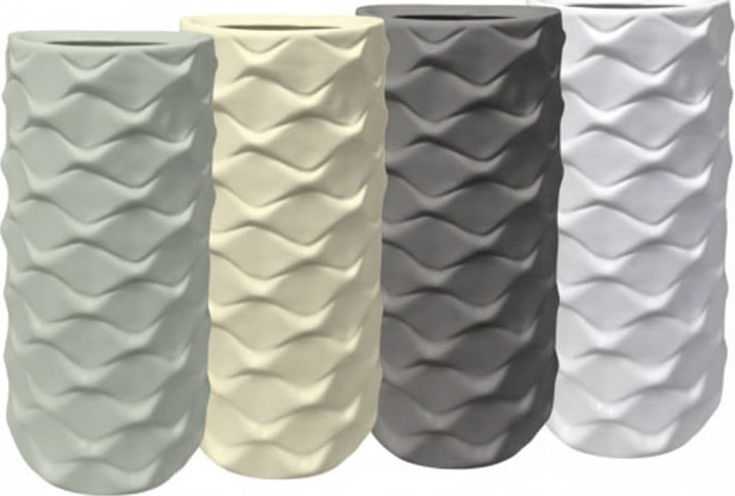 Umidificatore Ceramica Semitondo Wicker 4 Colori Assortiti Xtra 12 Pezzi