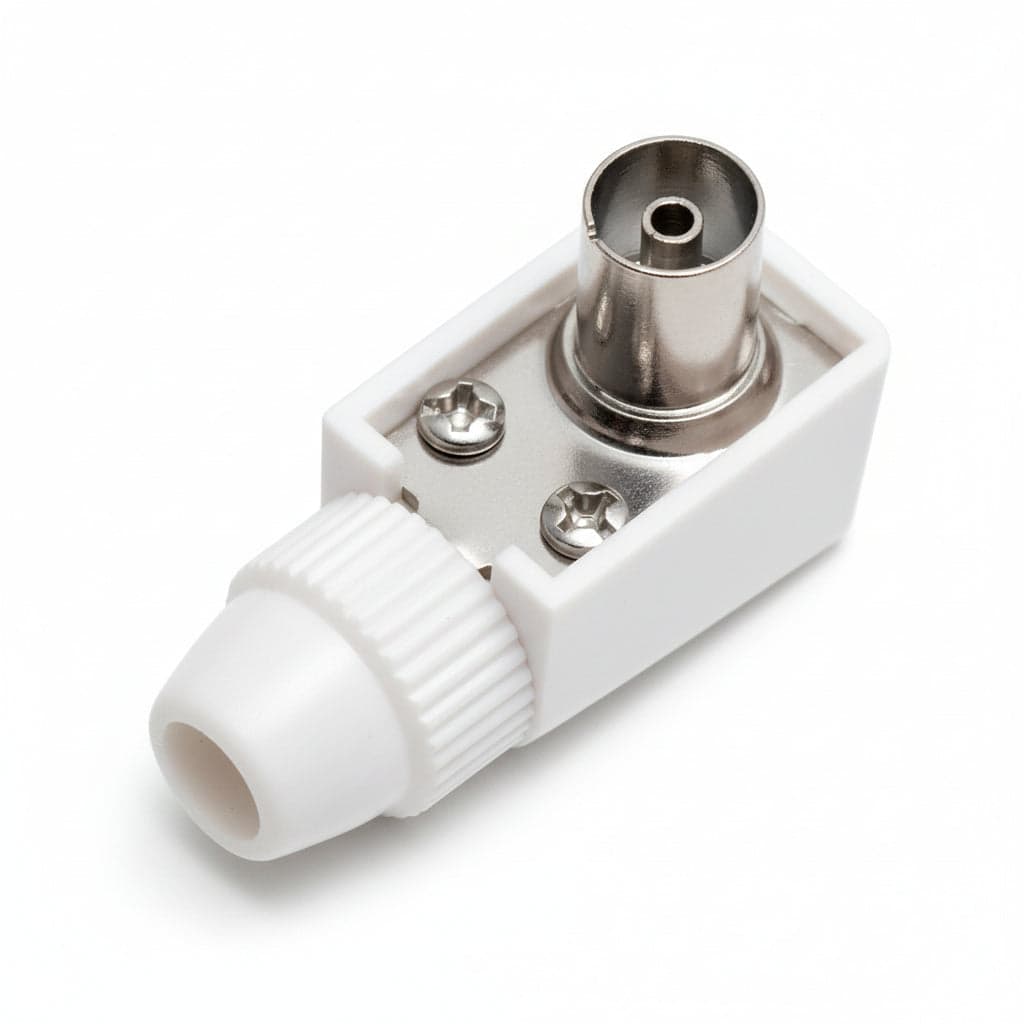 Presa Coassiale Tv a Squadra 9,5 mm Bianca 32050 Fanton 10 Pezzi