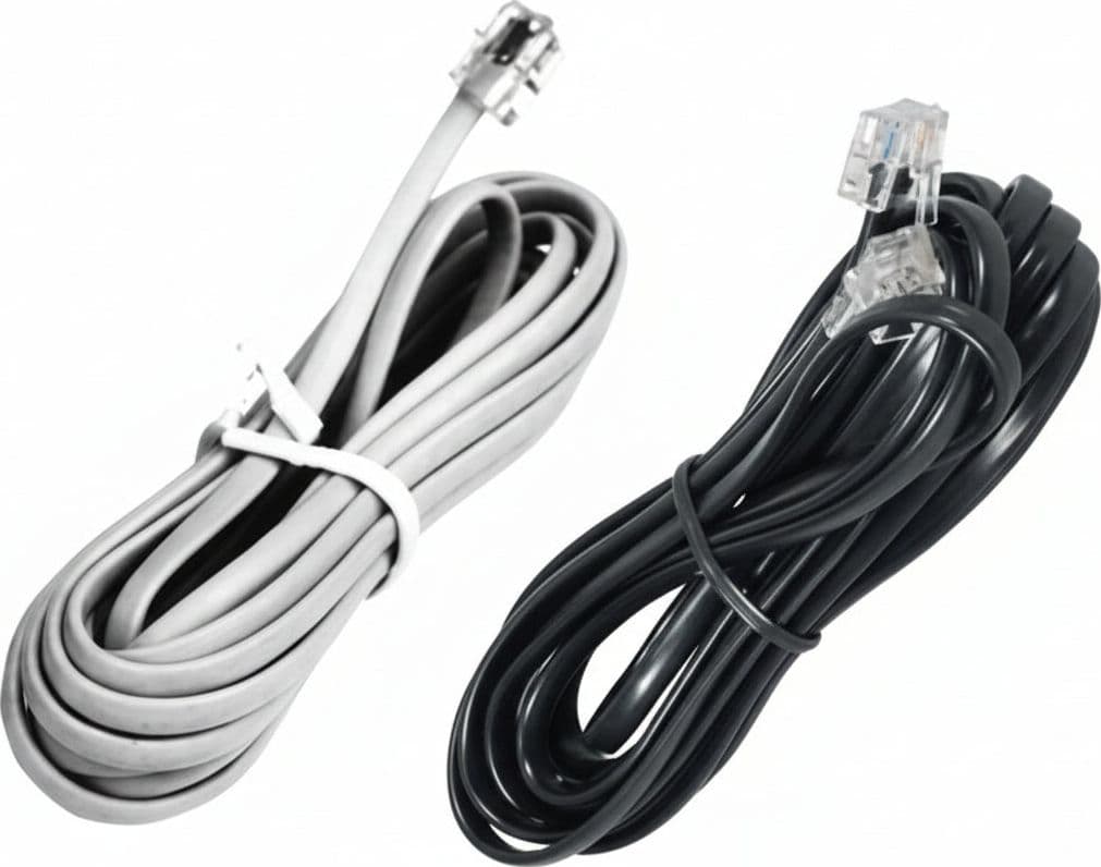 Cavo Lineare Telefonico Plug 6 4 3 m Nero 21281 Fanton