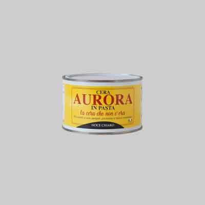 CERA IN PASTA PER LEGNO 'AURORA' 500 ml - Col. Noce chiaro