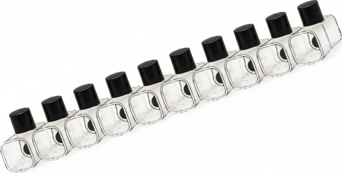 Connettori a Pipa 10 mm in Stecca PZ.10 5 Pezzi