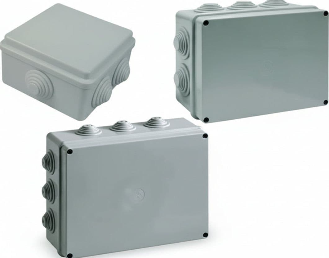 Scatola Stagna con Coperchio e Passacavi 80 MMX80X40H. 6 Passacavi 20 Pezzi