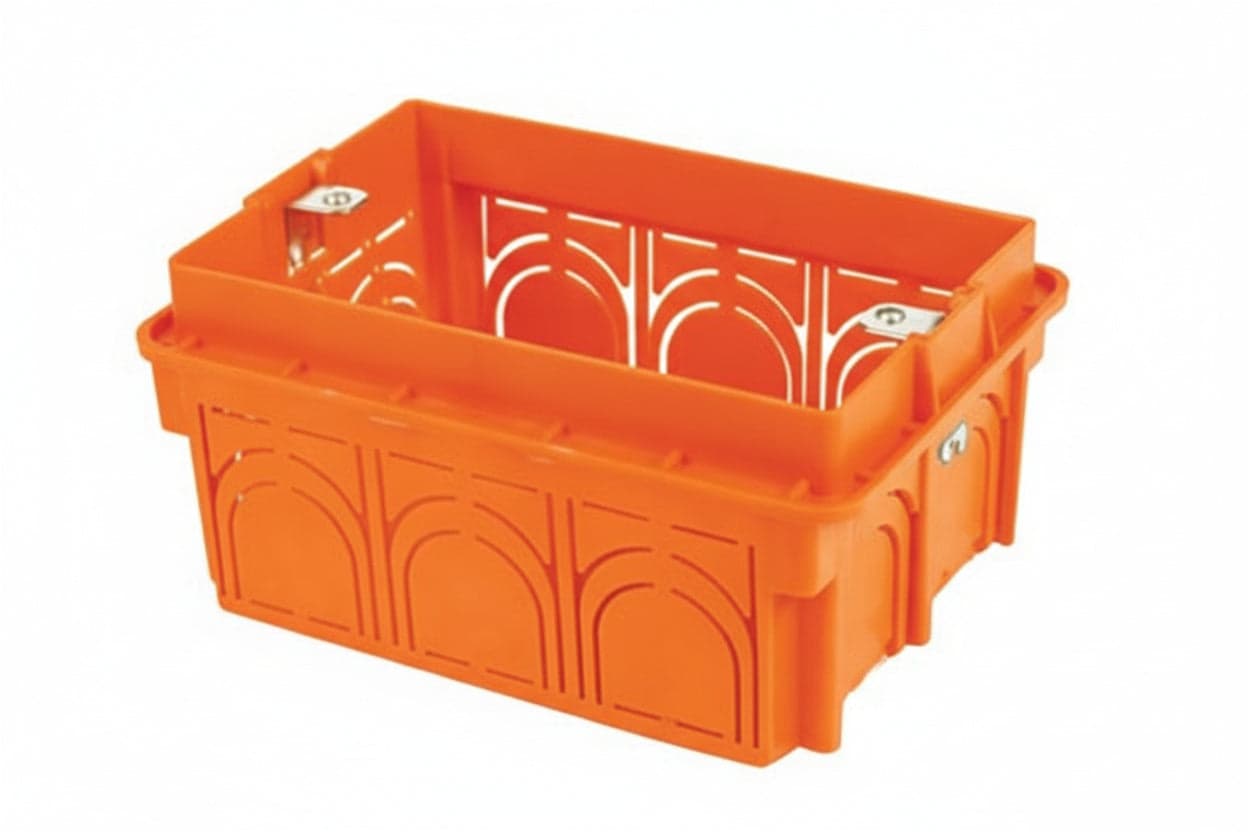 SCATOLA DA INCASSO CON INSERTI IN METALLO SENZA COPERCHIO- - 6 posti tipo 506 - mm.168x63x53 - (1706) - 14 pezzi MARLANVIL
